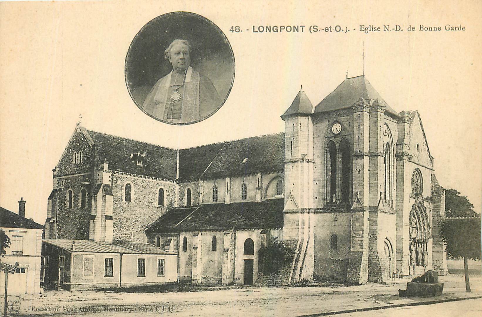 CPA Longpont S et O Eglise N D de Bonne Garde 
