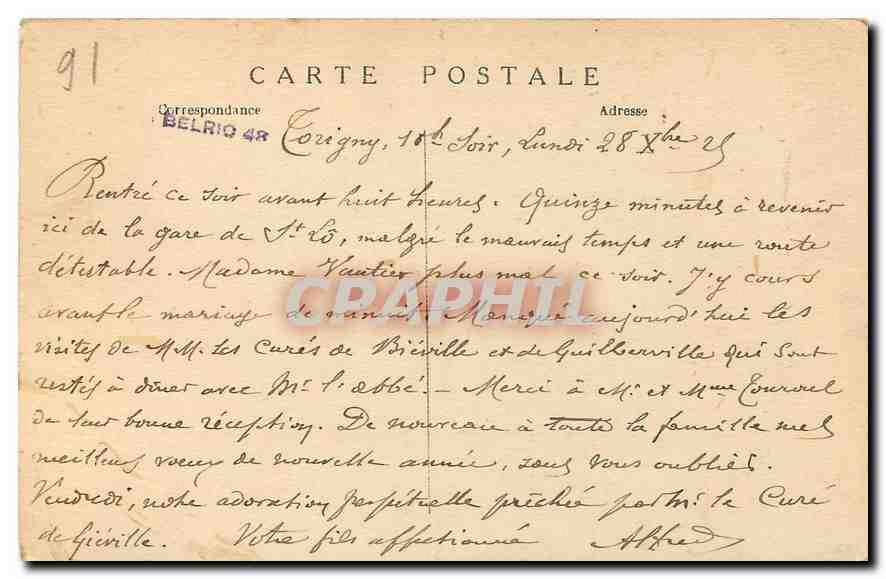 CPA Basilique de Longpont S et O Elle fut batie par Guy de Montlery et sa femme Hodierne de Gometz  — Rückseite