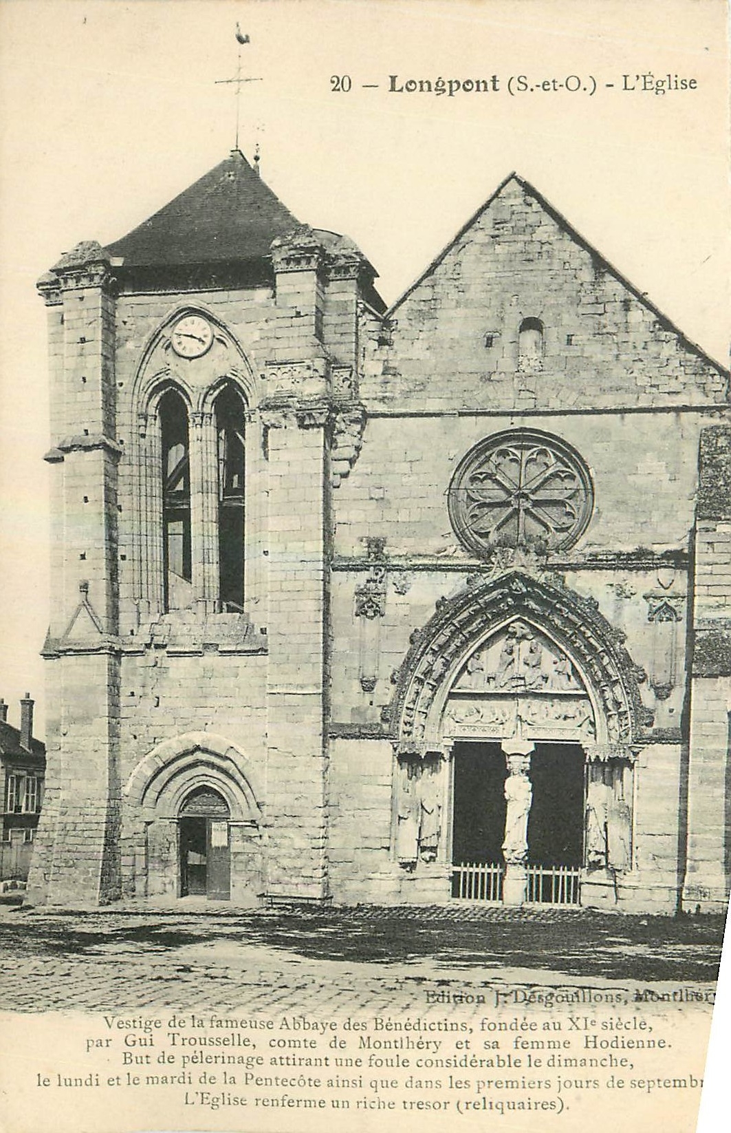 CPA Longpont S et O l'Eglise 