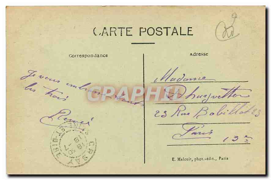 CPA Orsay S et O Chateau du Grand Mesnil  — Back