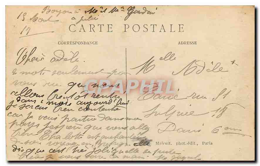 CPA Orsay S et O Entree du Chateau  — Back