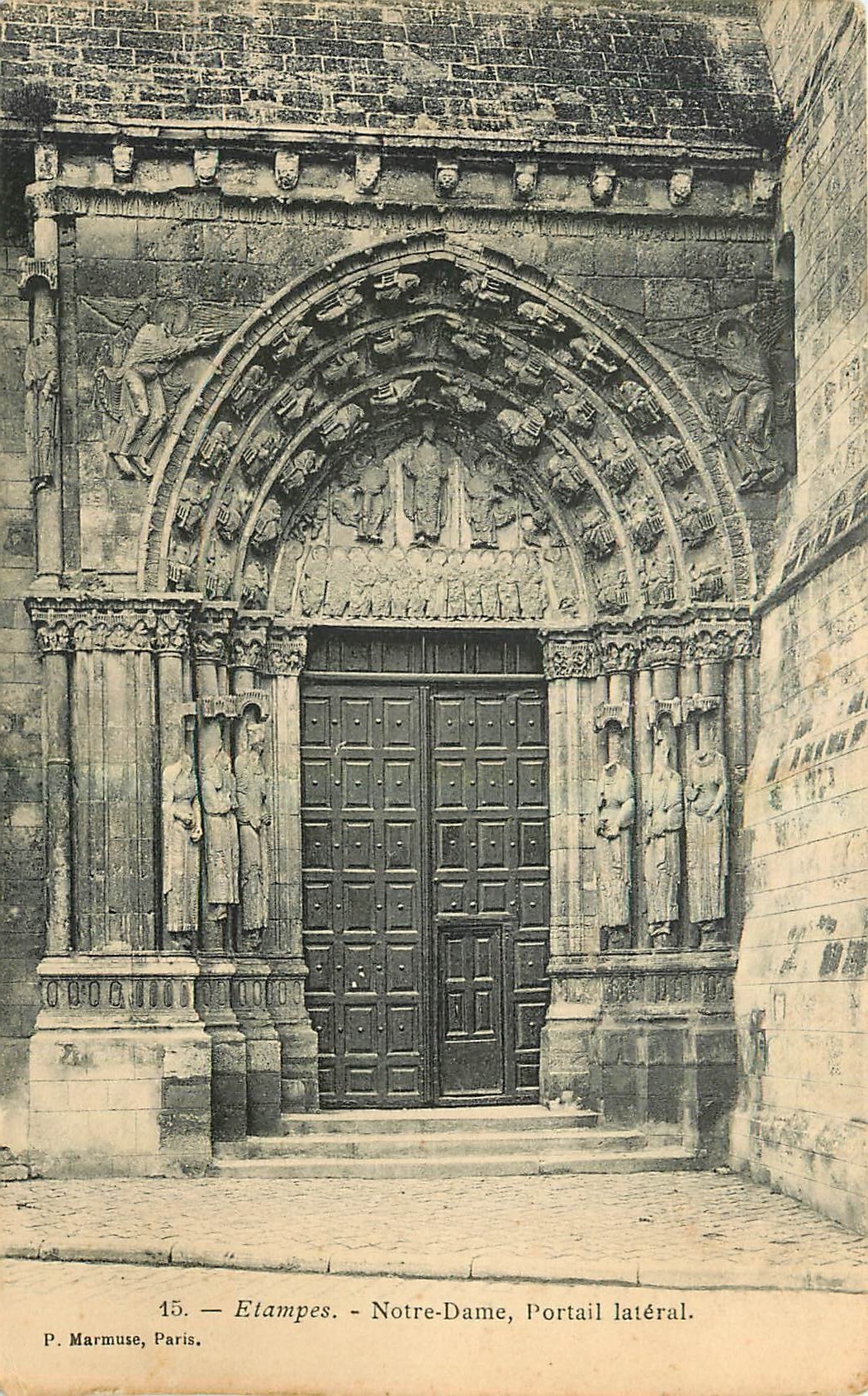 CPA Etampes Notre Dame Portail Lateral 
