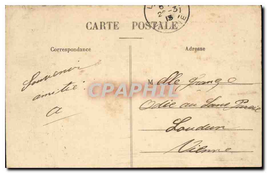 angers CPA Le jardin du Mail la fontaine Vue vers l'avenue Jeanne d'arc — Rückseite