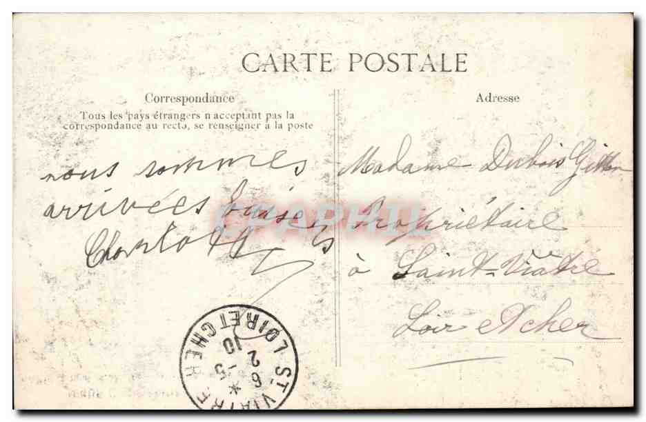 Crue de la Seine CPA Paris Inondation Les Magasins des Grands Moulins de Corbeil (Bureau des Coches) — Rückseite