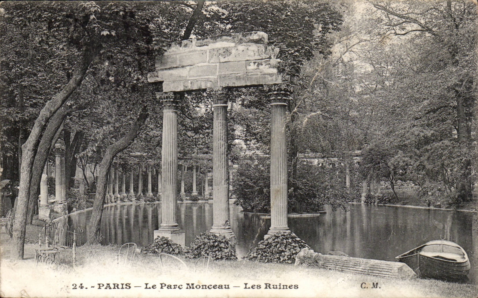Paris CPA Le aprc Monceau Les ruines