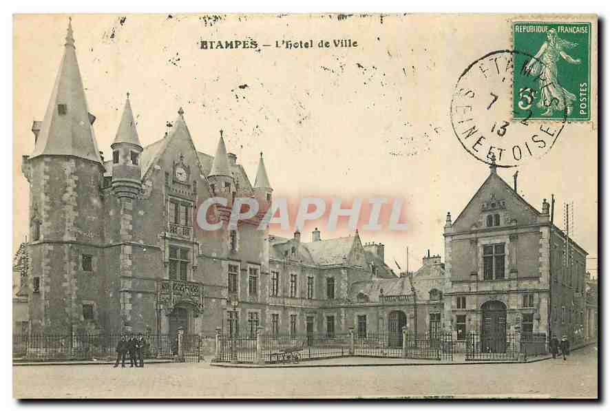 CPA Etampes l'Hotel de Ville 
