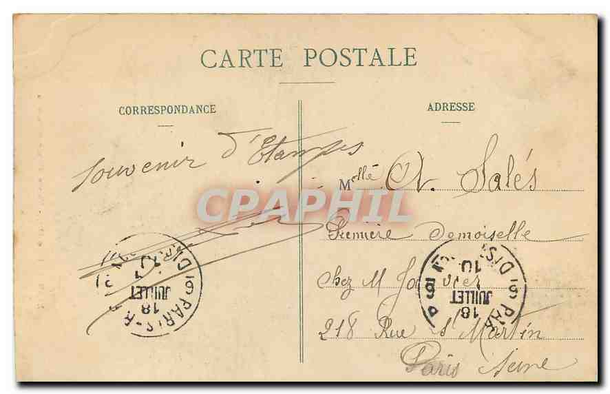 CPA Etampes S et O Maison d'Anne de Pisseleu  — Back