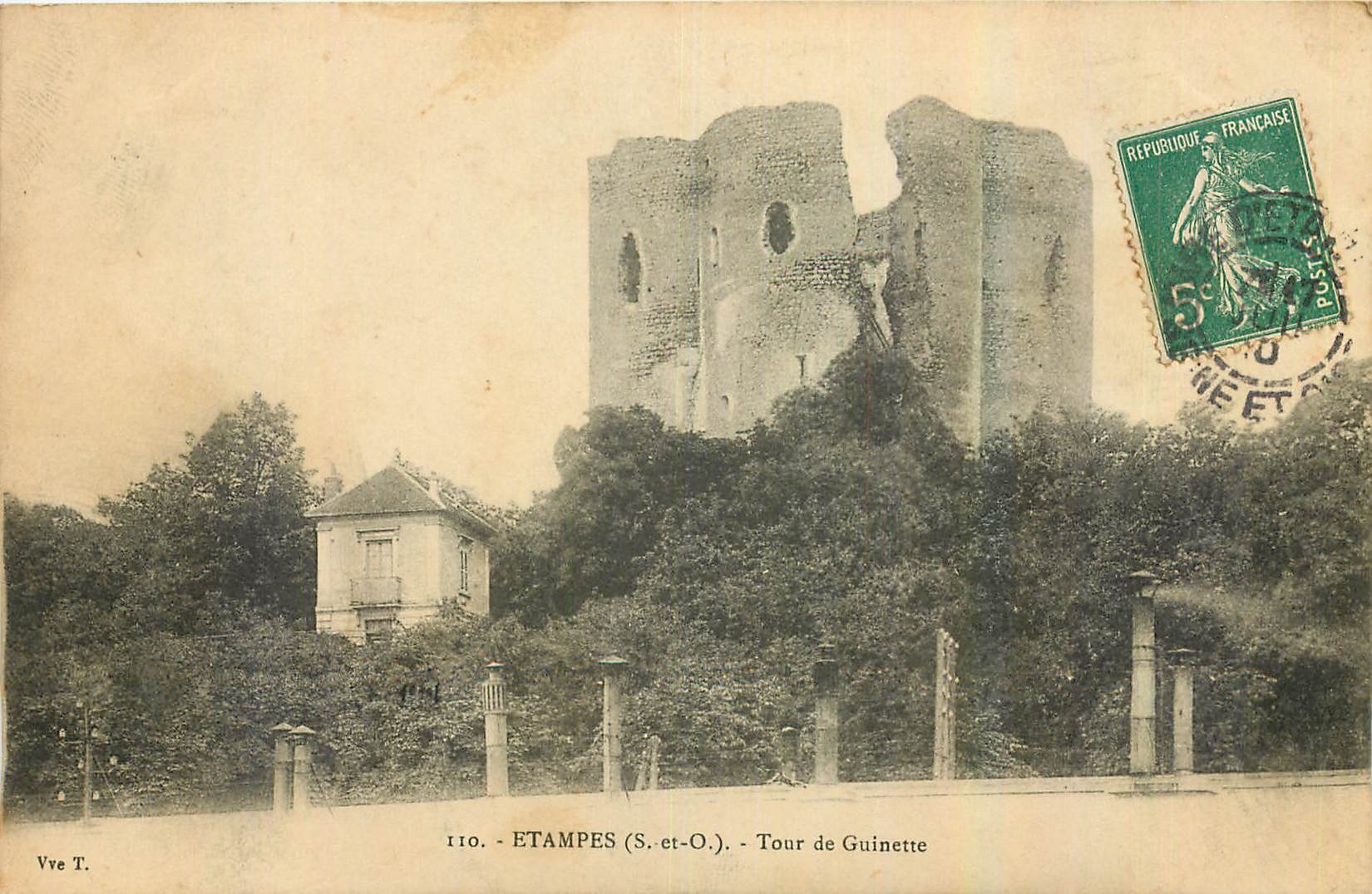 CPA Etampes S et O Tour de Guinette 