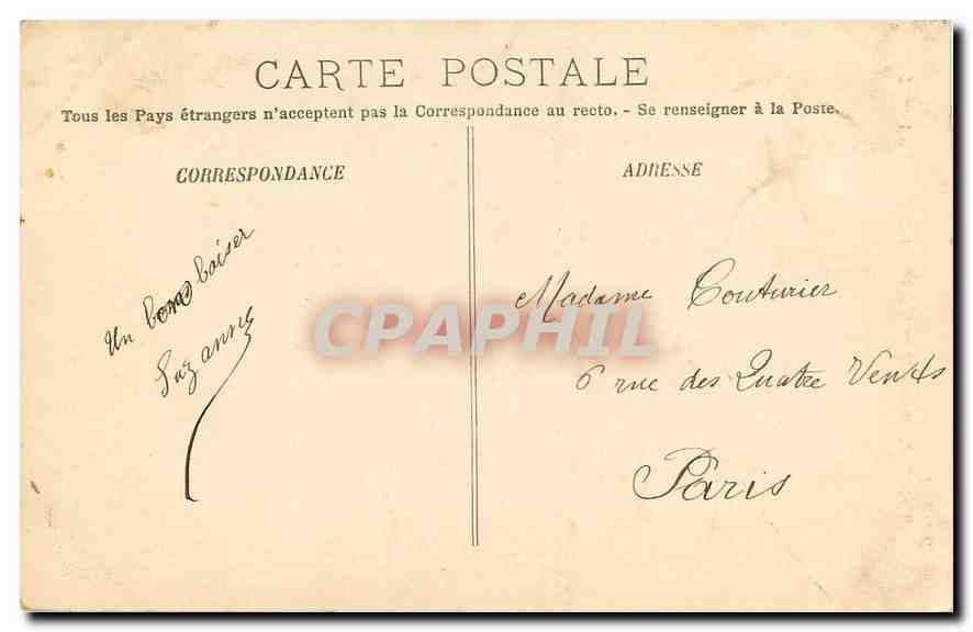 CPA Villenconin S et O l'Avenue du Chateau  — Rückseite