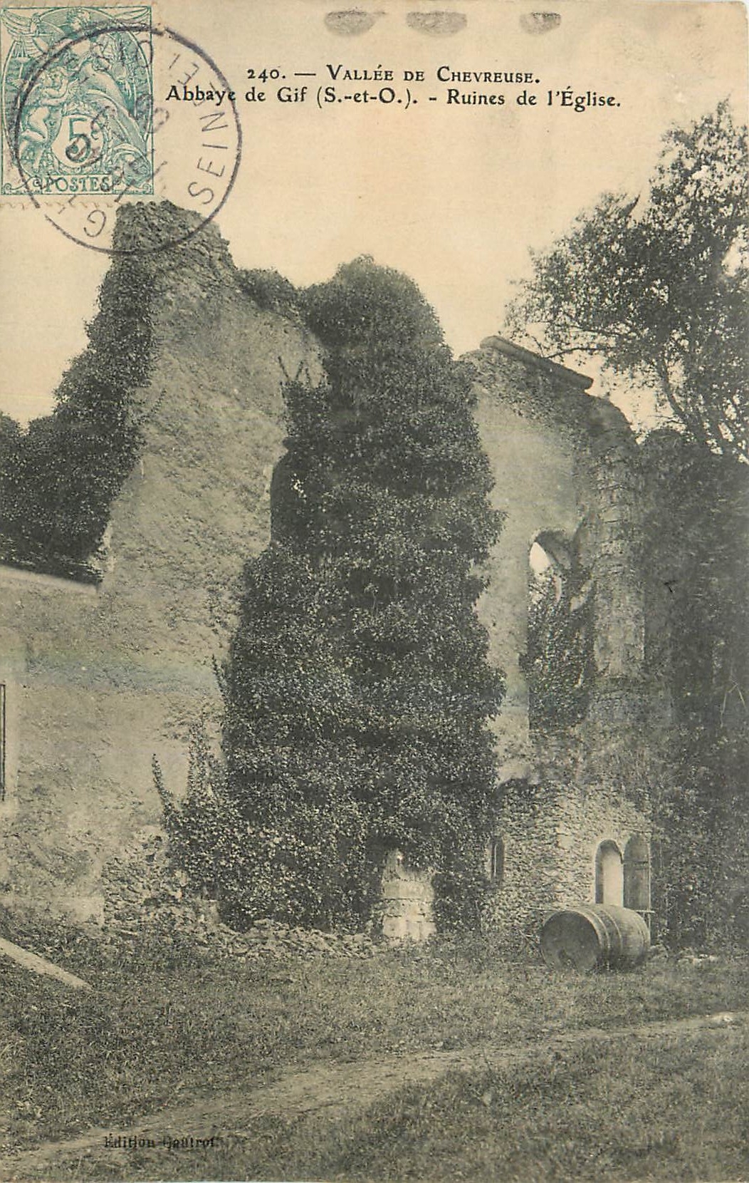 CPA Vallee de Chevreuse Abbaye de Gif S et O Ruines de l'Eglise 