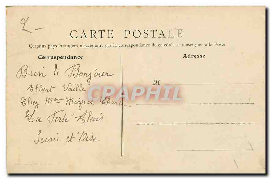 CPA La Ferte Alais Vue generale cote Nord Est  — Rückseite