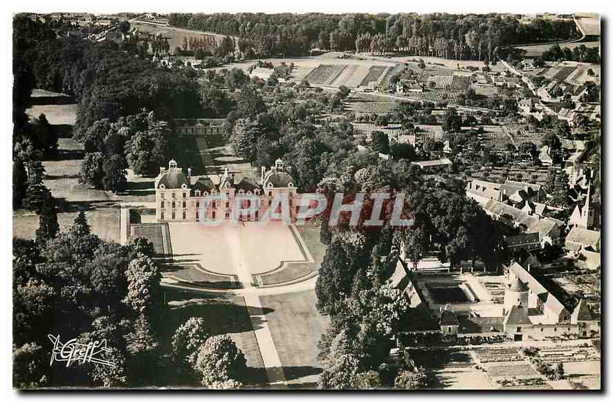 En Blésois — Vue aérienne du château, du parc et de l'église — Greff, n°259