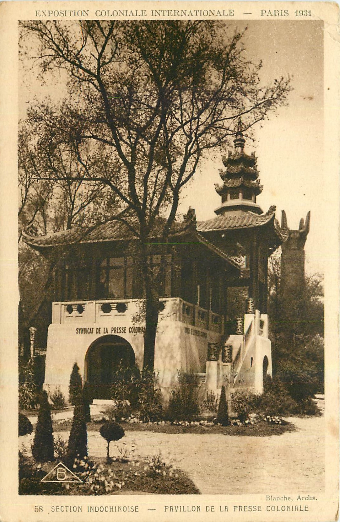 CPA Section Indochinoise Pavillon de la Presse Coloniale Paris 1931 Exposition coloniale internation