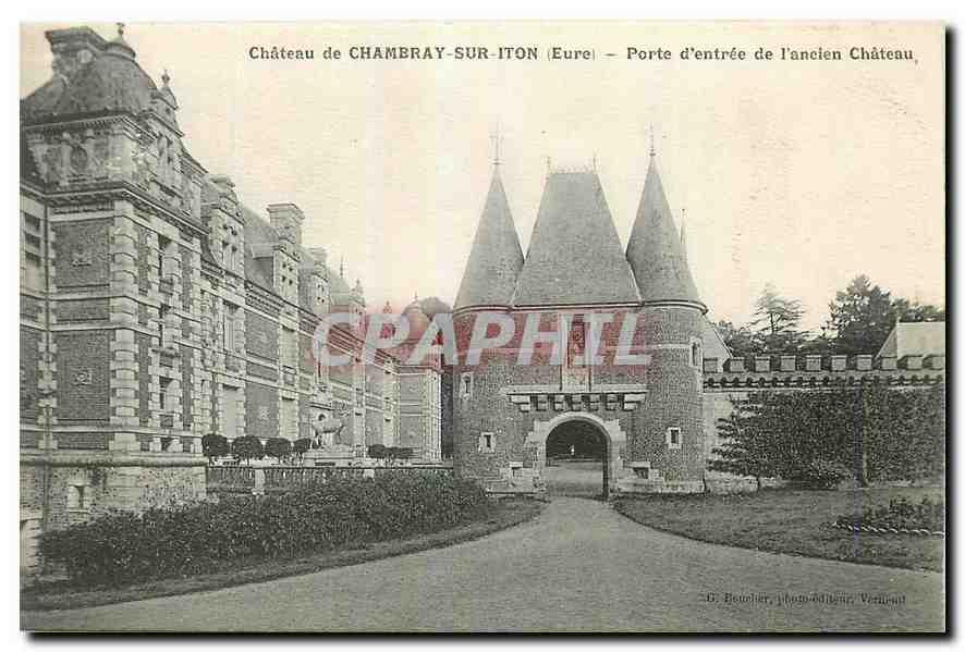 CPA Chateau de Chambry sur Iton Eure Porte d'entree de l'ancien Chateau 