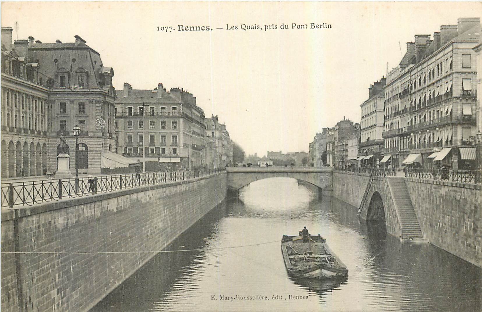 CPA Rennes Les Quais pris du Pont Berlin 