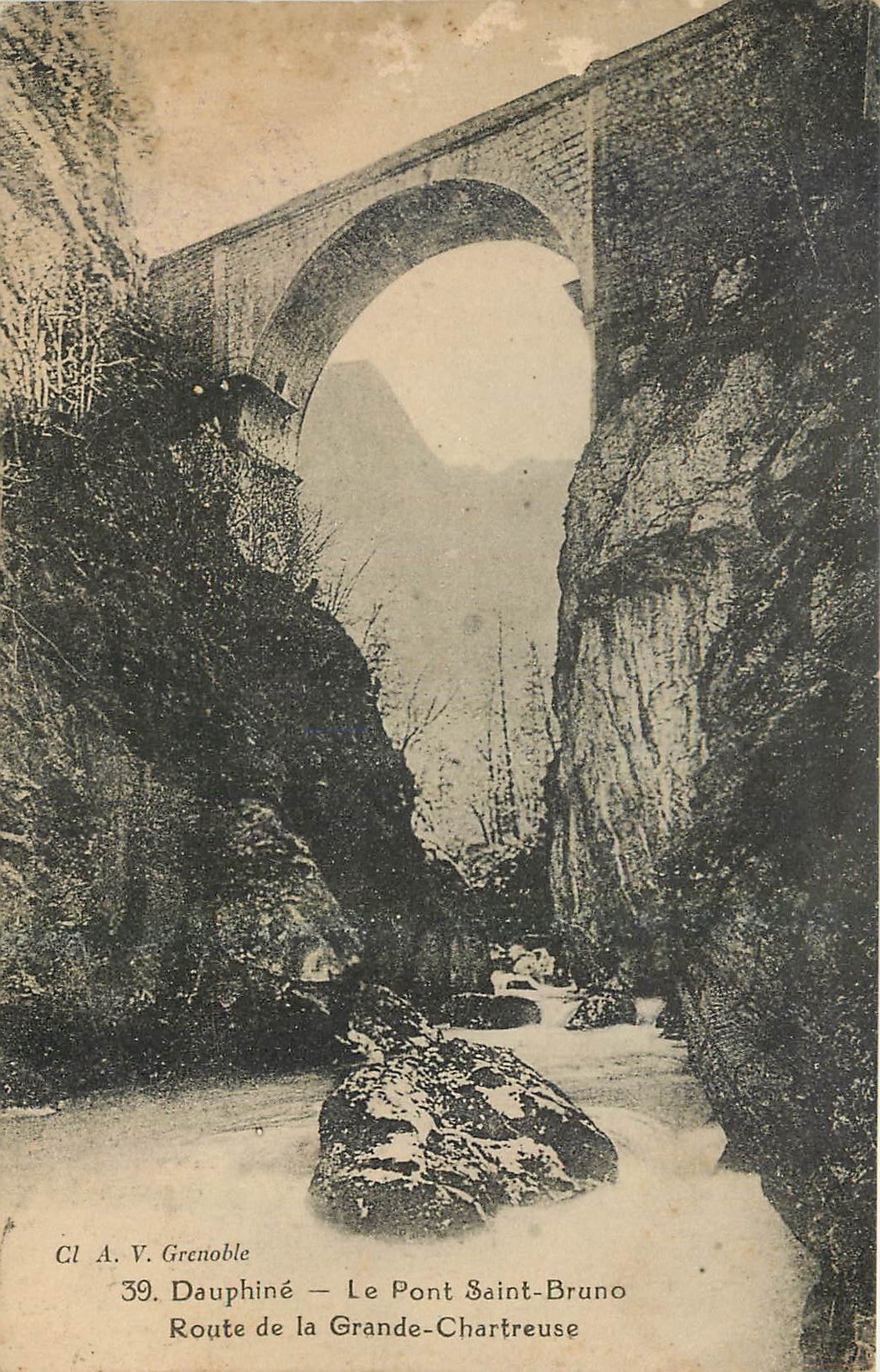 Le Pont Saint-Bruno — Route de la Grande-Chartreuse — Cl A.V. Grenoble n°39