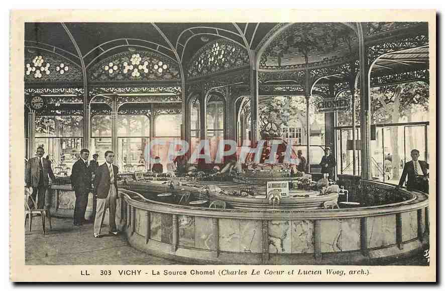 CPA Vichy La Source Chomel Charles Le Corur et Lucien 