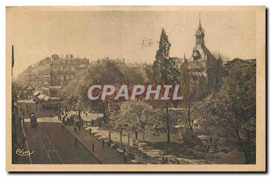 CPA Toulouse Hte Gar Rue Alsace Lorraine Jardin du Capitole