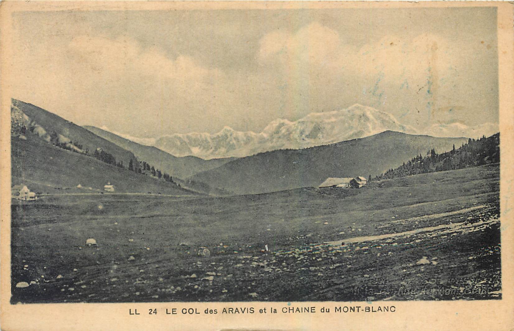 CPA Le Col des Aravis et la Chaine du Mont Blanc 