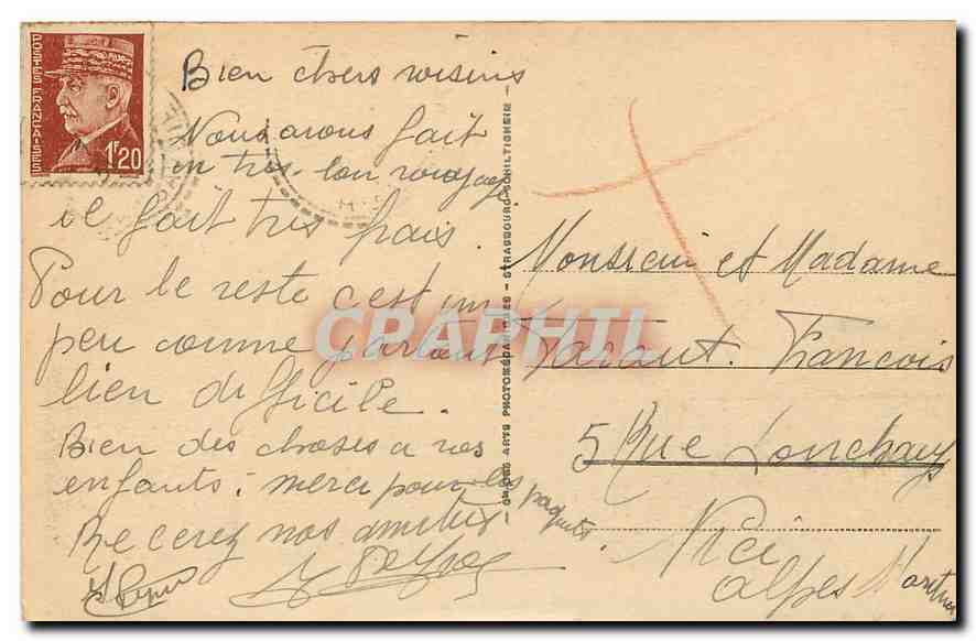 CPA Le Col des Aravis et la Chaine du Mont Blanc  — Verso