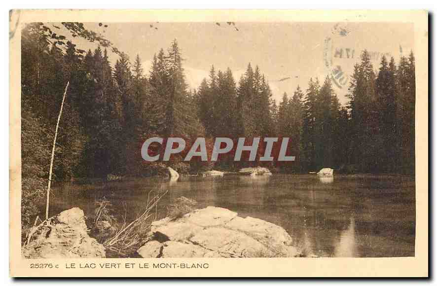 CPA Le Lac vert et le Mont Blanc 