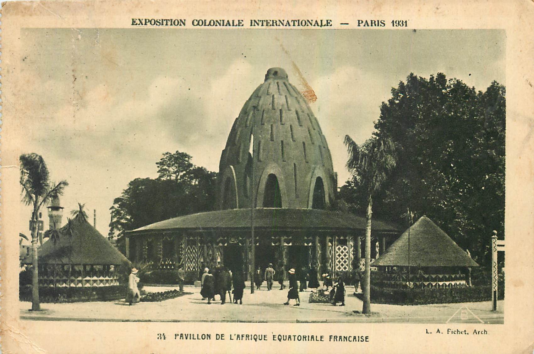 CPA Pavillon de l'Afrique equatoriale Francaise Exposition coloniale Internationale Paris 1931