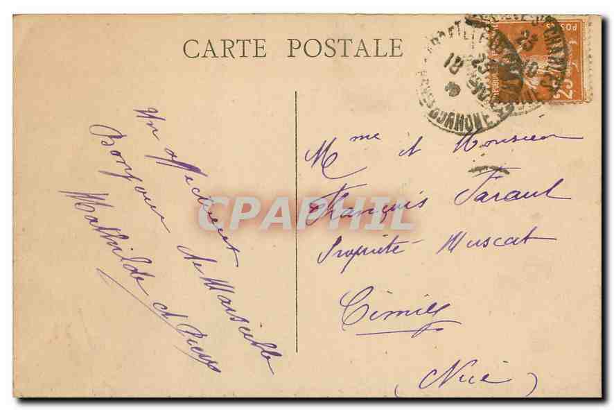 CPA Marseille Le Pont Transbordeur  — Verso