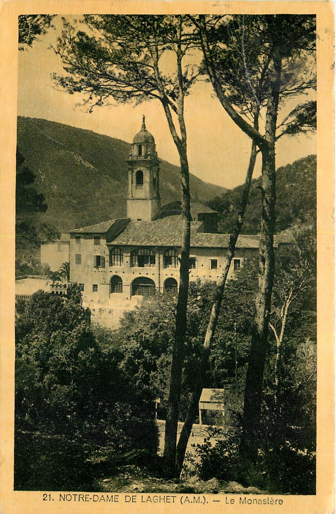 CPA Notre Dame de Laghet A M Le Monastere 