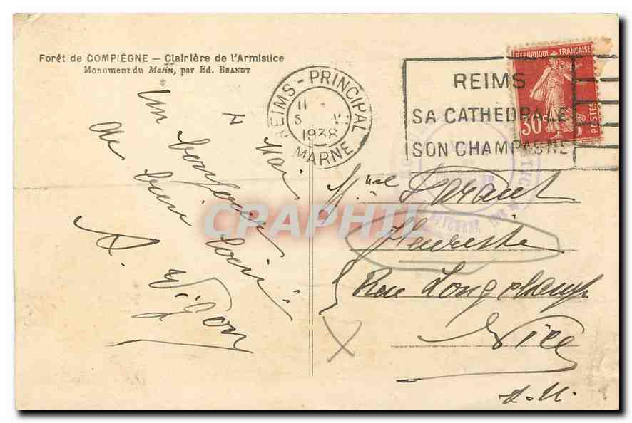 CPA Aux Heroques soldats de France defenseurs de la Patrie et du Droit Glorieux Liberateurs de l'Als — Rückseite