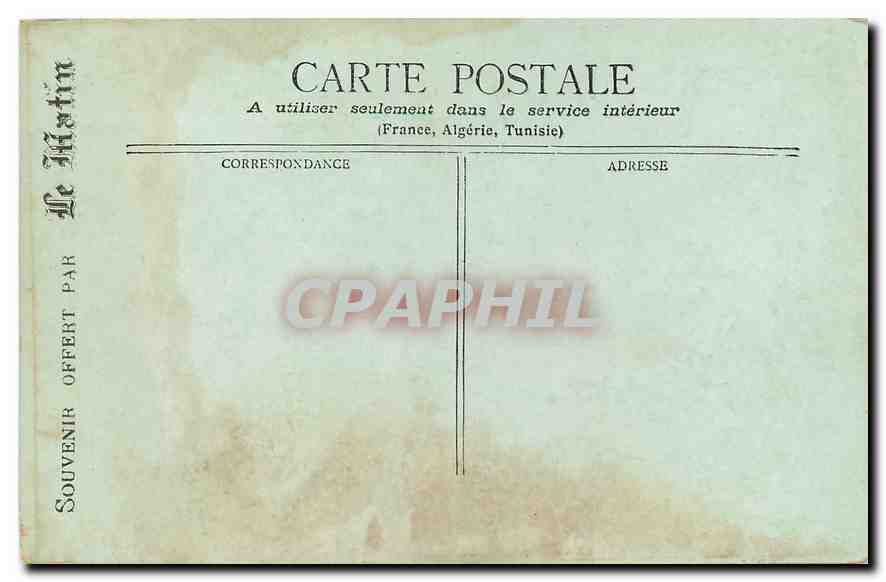 CPA Boileau Moliere Racine — Verso