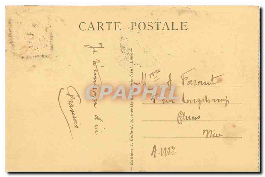 CPA Lyon le palais de la foire et les brotteaux  — Verso