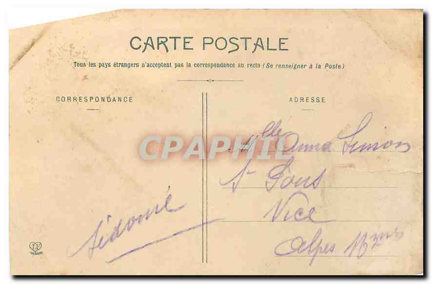 CPA Tarbes Rue des Grands Fosses Samaritaine — Verso