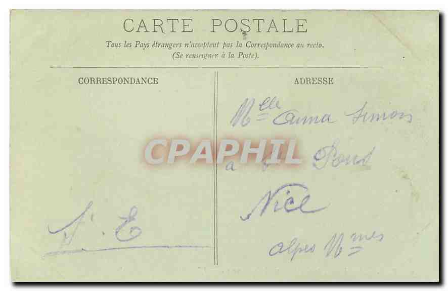 Pau — Le Château, pris de la Place de la Monnaie — LL. n°30 — Verso