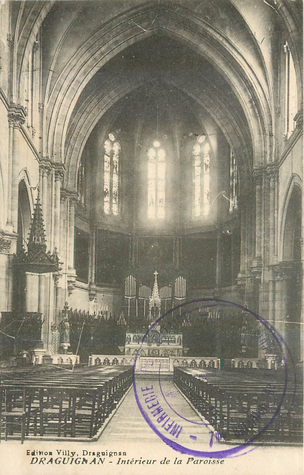CPA Draguignan Interieur de la Paroisse Orgue