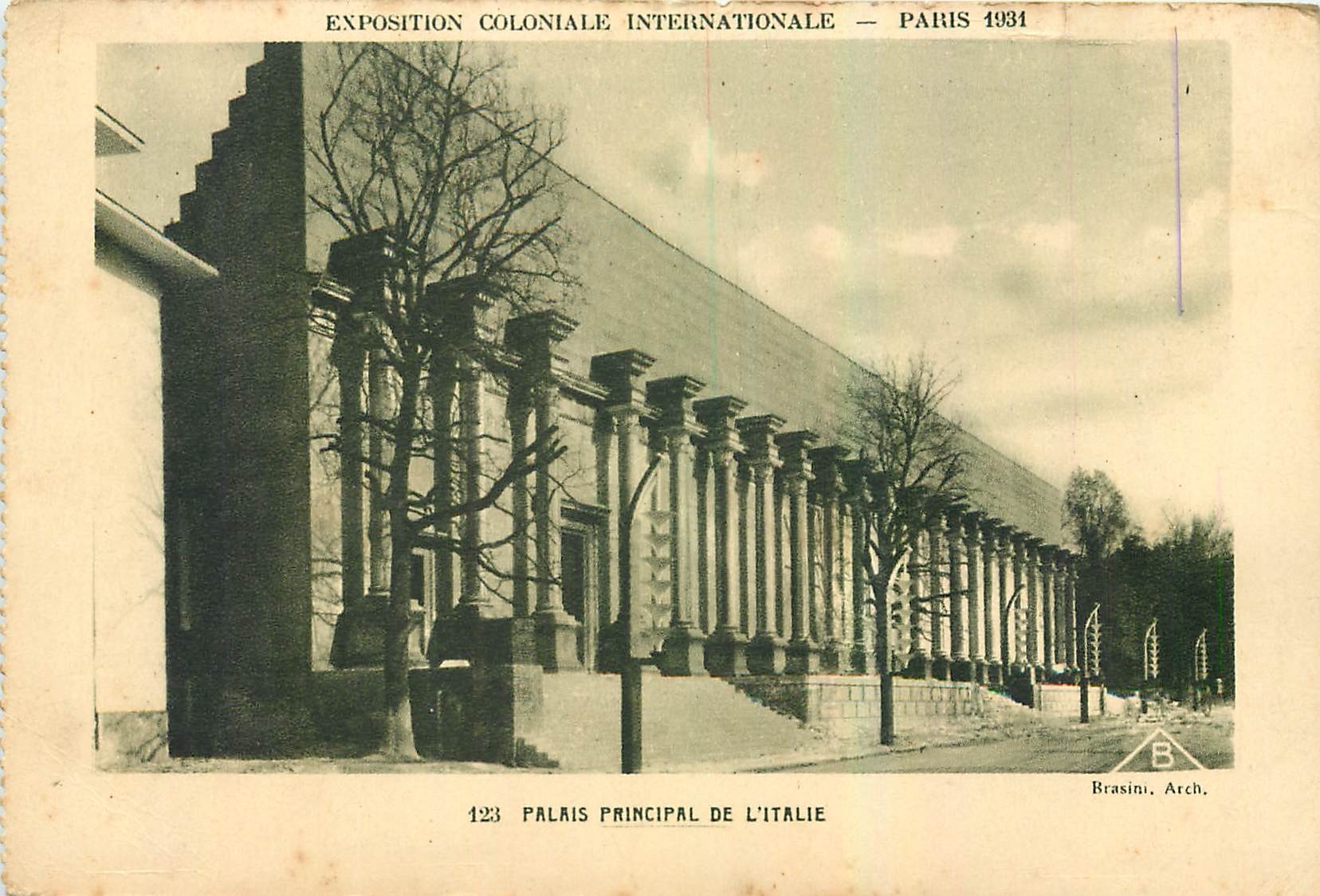 CPA Exposition Coloniale Internationale Paris Palais Principal de l'Italie 