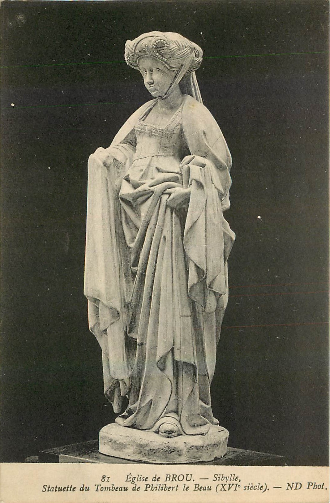 CPA Eglise de Brou Statuette du Tombeau de Philibert le Beau 