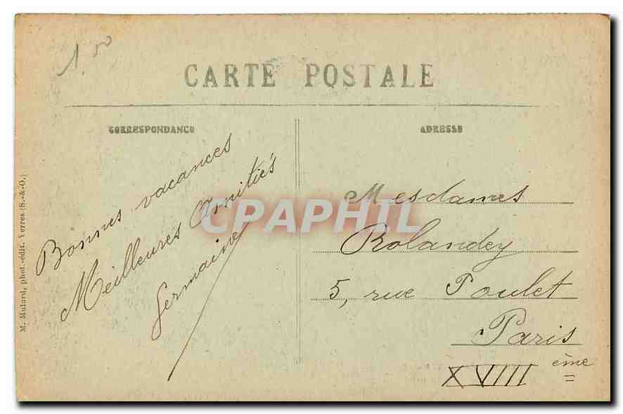 CPA Foret de Senart Carrefour du Chene d'Antin  — Back