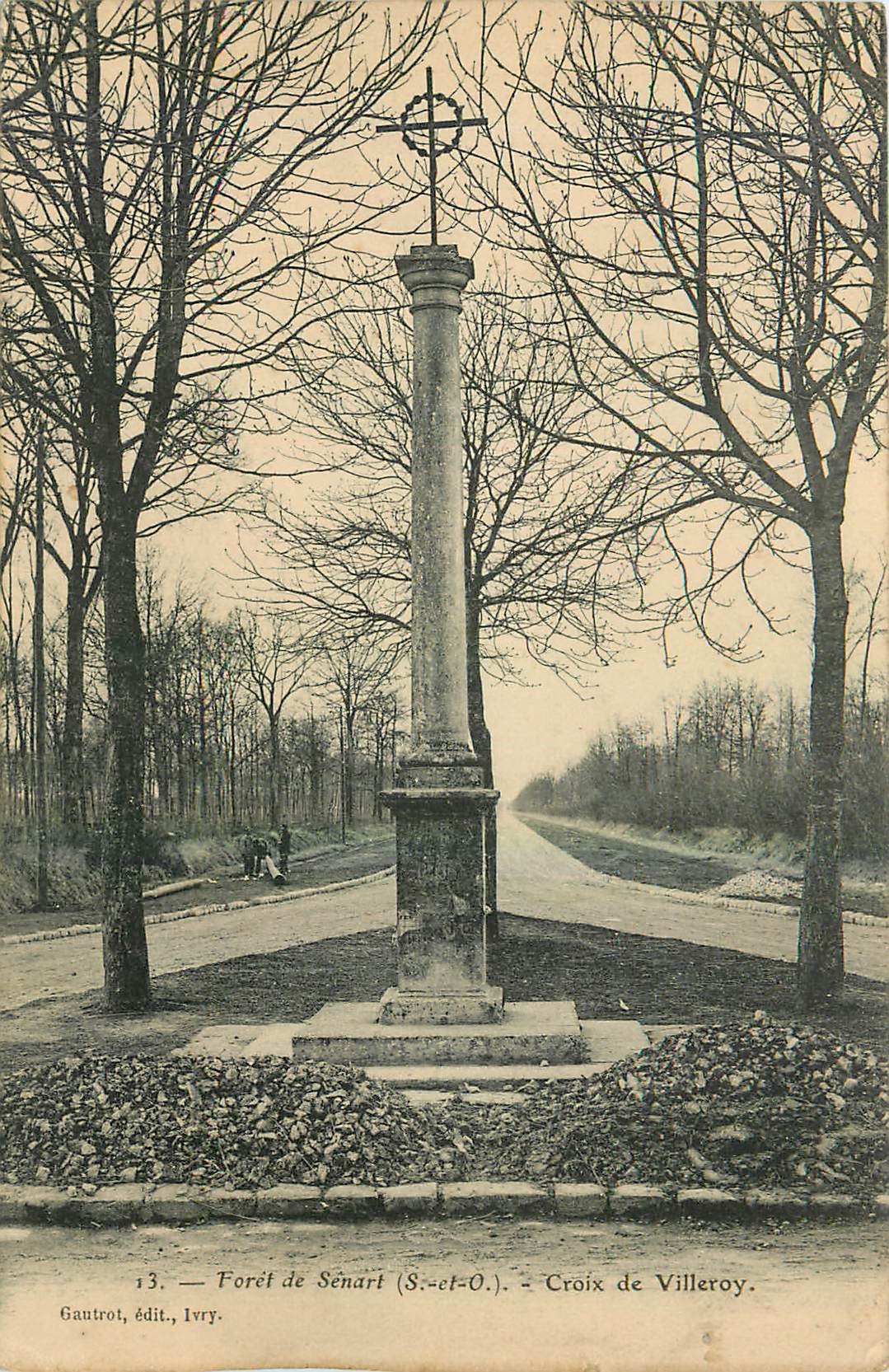 CPA Foret de Senart S et O Croix de Villeroy 