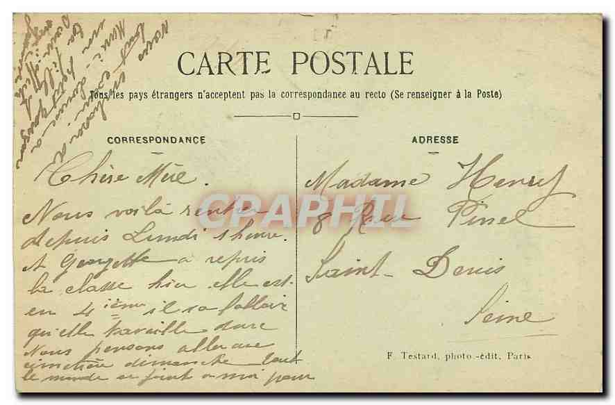CPA Foret de Senart Route de Melun La Cabane Bonnot Bandit — Back