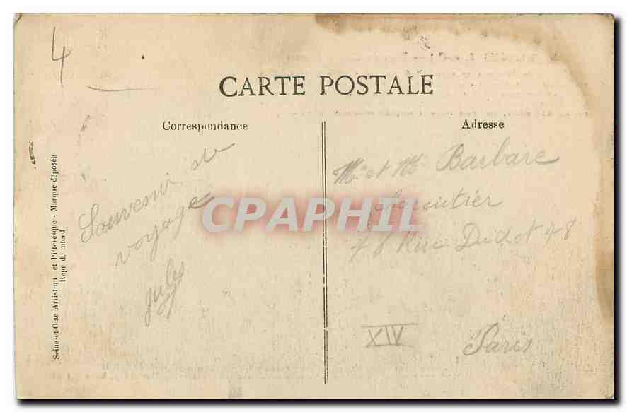 CPA Wissous S et O Place du Colonel Flatters  — Rückseite