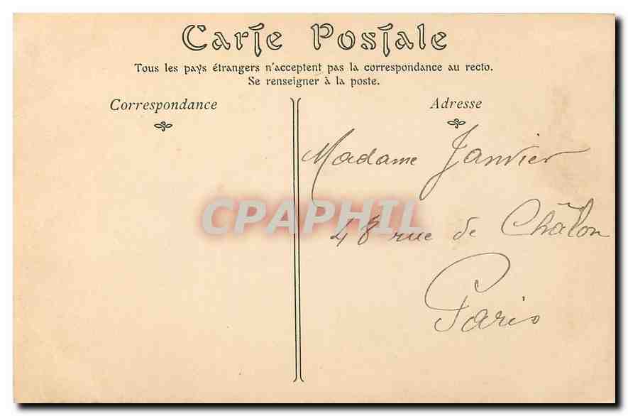 CPA Orleans La Place du Matroi Tramway — Rückseite