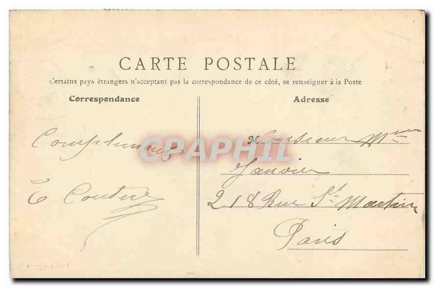 CPA Clery Loiret Chateau de l'Emerillon — Verso