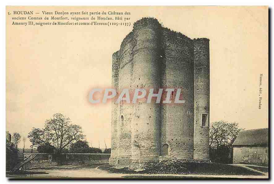 CPA Houdan Vieux Donjon ayant fait partie du Chateau 