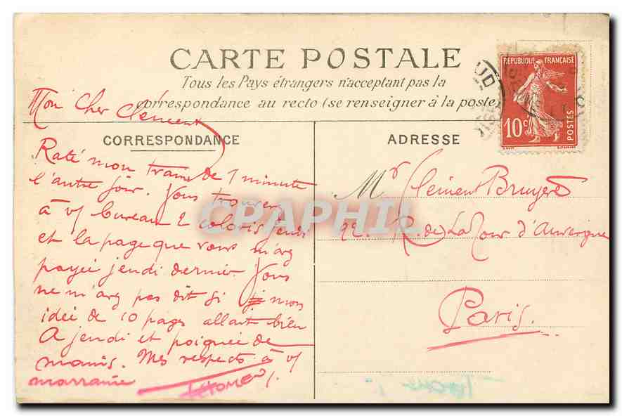 CPA Saint Cloud La Fete en 1818 d'apres de Velly  — Back