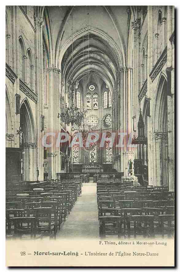 CPA Moret sur Loing l'Interieur de l'Eglise Notre Dame 
