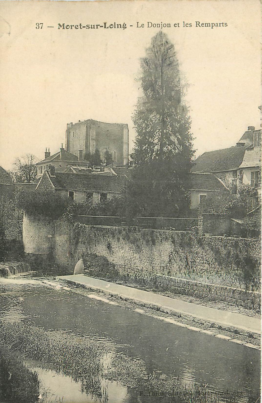 CPA Moret sur Loing Le Donjon et les Remparts 