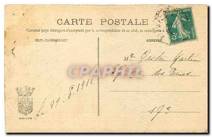 CPA Epinay sur Orge Chateau de Sillery Anciens Fiels de Quincampoix et Charaintru  — Rückseite