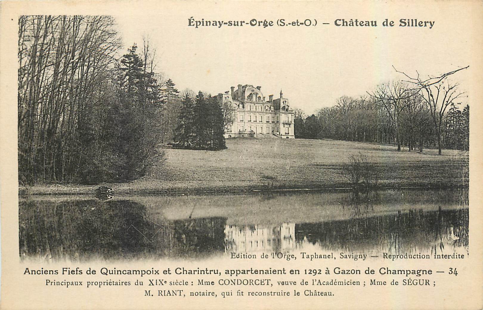 CPA Epinay sur Orge S et O Chateau de Sillery 