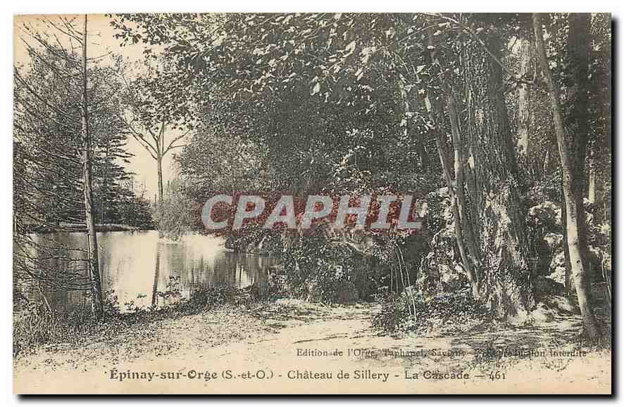 CPA Epinay sur Orge S et O Chateau de Sillery La Cascade 