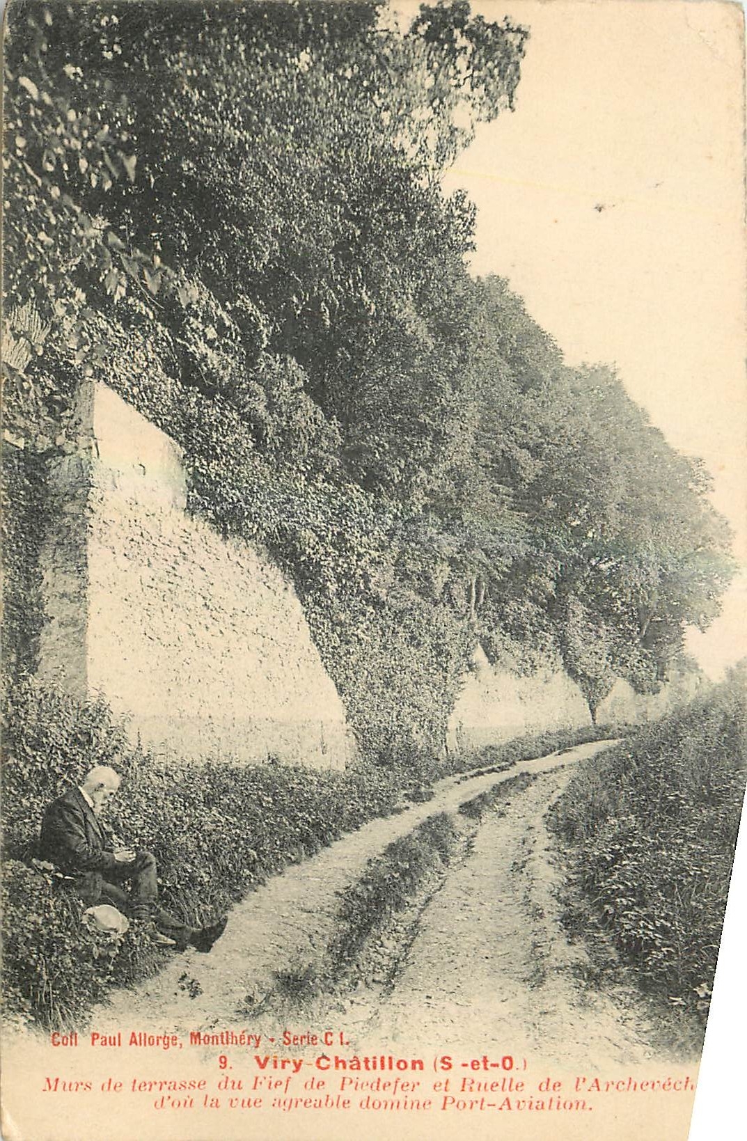 CPA Viry Chatillon S et O Terrasse du Fief de Piedefer et Ruelle de l'archeveche d’où la vue agreabl